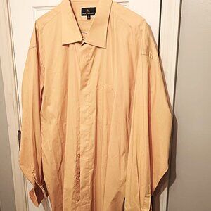 Stacy Adams Men French Cuff Orange Dress Shirt   20